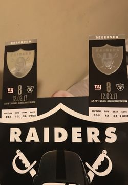 Raiders tickets for sale