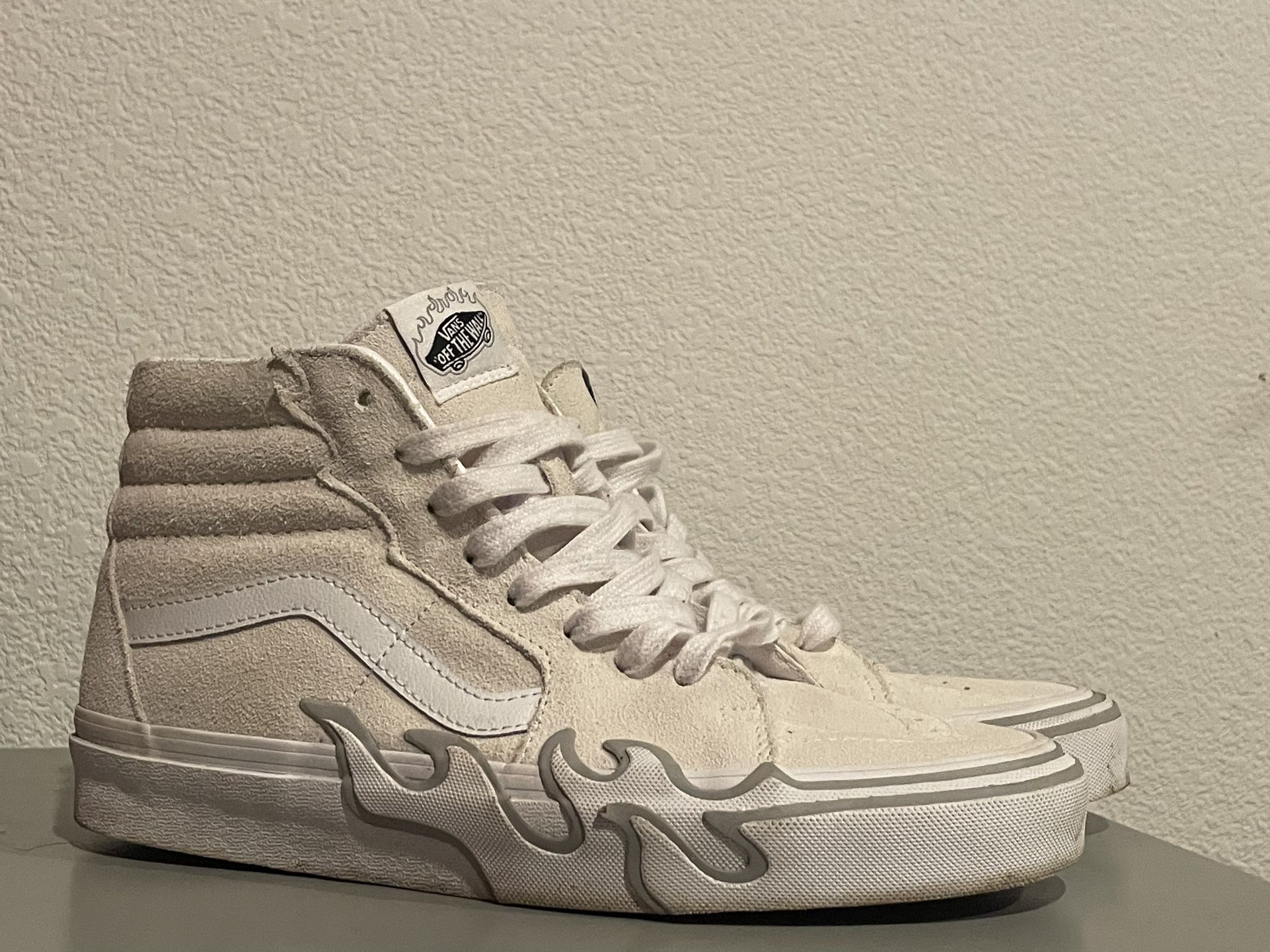 Vans White Flame High tops 