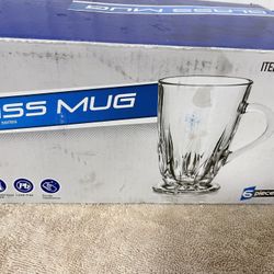 6 Piece Glass Mugs