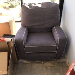 Gray reclining rocker