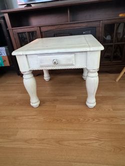 Small white table