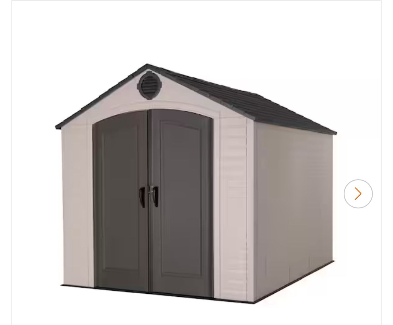 8 ft. W x 10 ft. D Resin Outdoor Storage Shed 71.7 sq. ft.