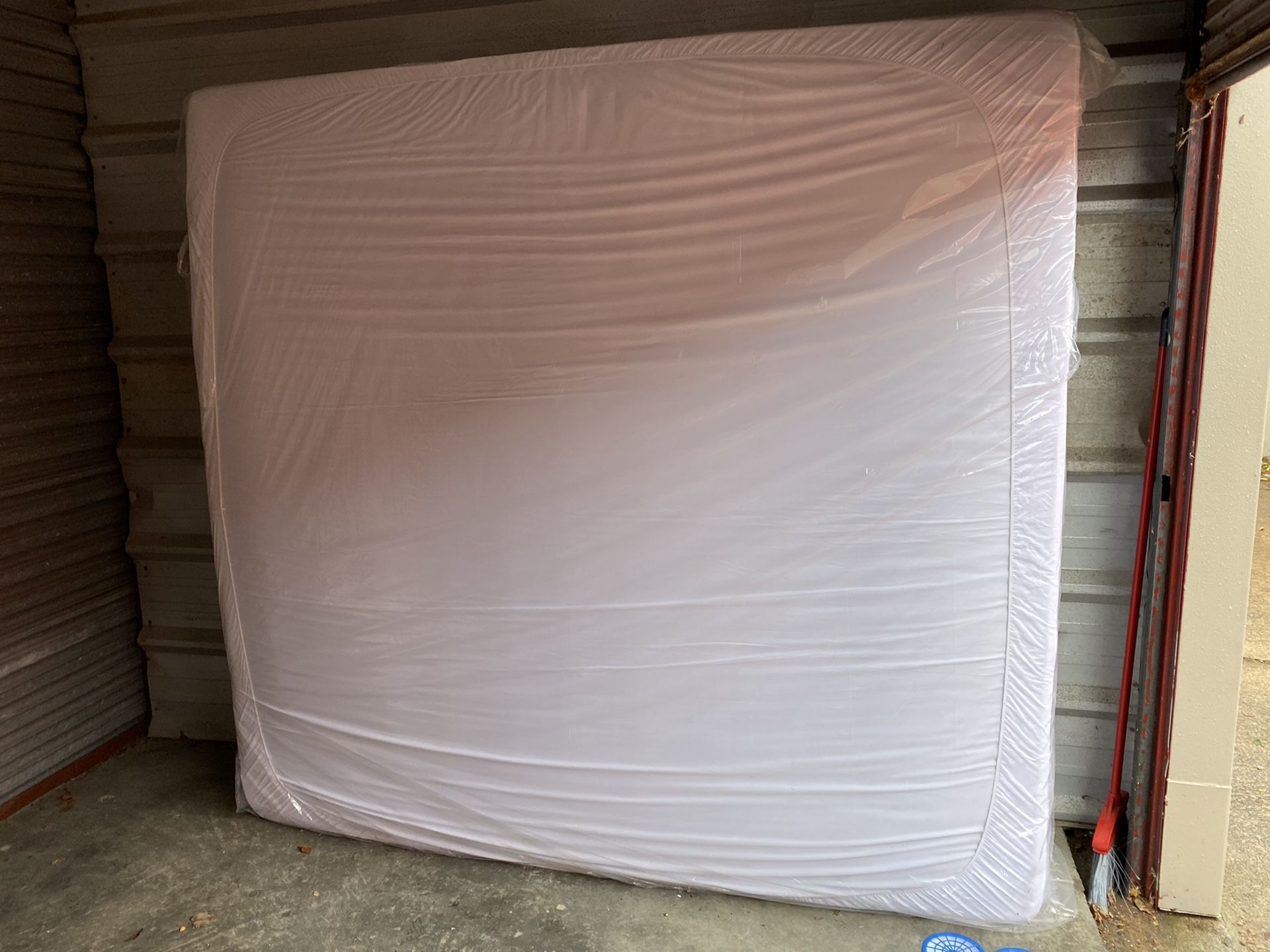 FREE King Sized Mattress + Wood Bed frame