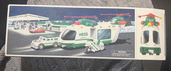 2001 Hess helicopter with motorcycle and cruiser