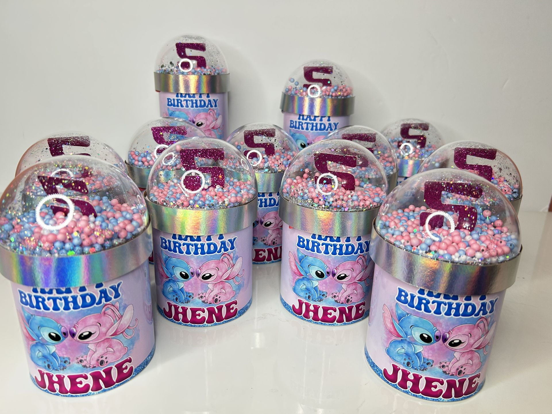 Stitch And Angel Pringles Shakers