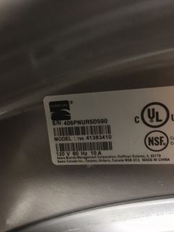 kenmore washer model 41383