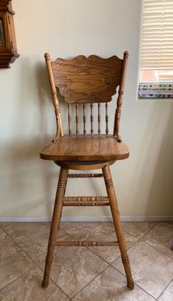 Wood bar stool $25 firm