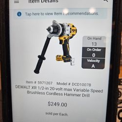 Dewalt 20 Volt Hammer Drill 