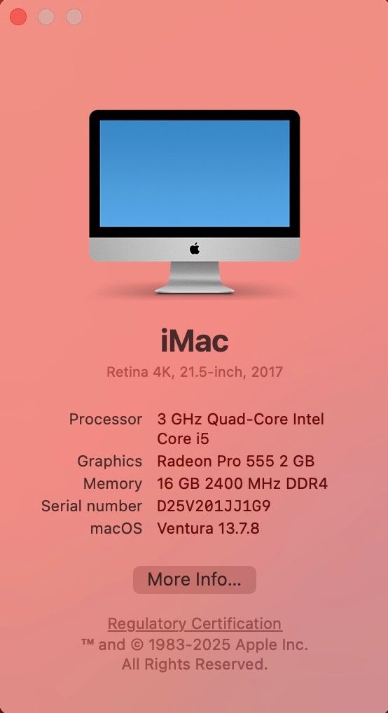 Apple iMac 21.5" (2017) – Excellent Condition