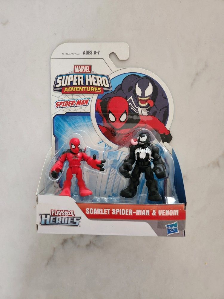 Playskool Marvel Super Hero Adventures Scarlet Spider-man & Venom