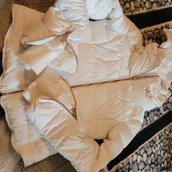 Zara Puffer White Jacket 