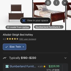 Wooden Bed With Mattress And Mattress Foundation