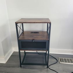 Night stand end table w outlets and USB ports $20