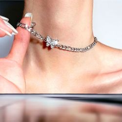 🦋 Rhinestone Butterfly Necklace 🦋