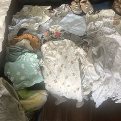Baby Boy Clothes Bundle 0-3 Months 60 Items 