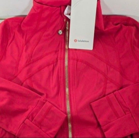 Red Lululemon Jacket Gold Zipper - Size 2