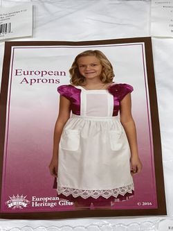 Darling Children’s Apron With Lace. By European Heritage 