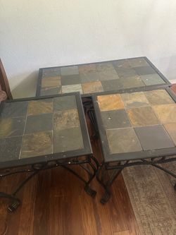 Coffee table set and lamps