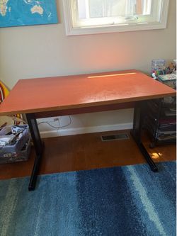Mahogany desk with keyboard tray