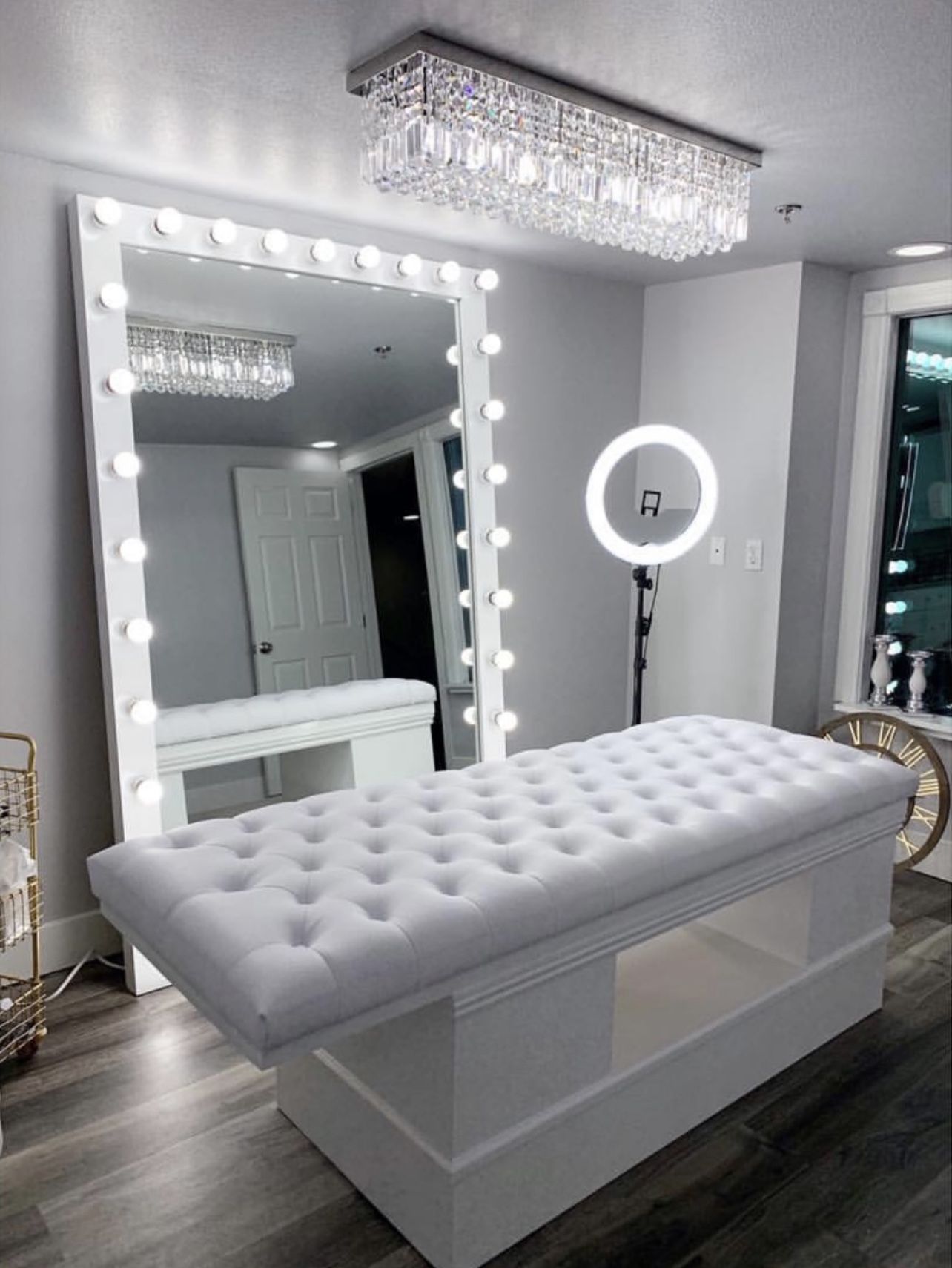 Lash Bed, Lash chair, Facial Bed Custom With Gold Metal Legs