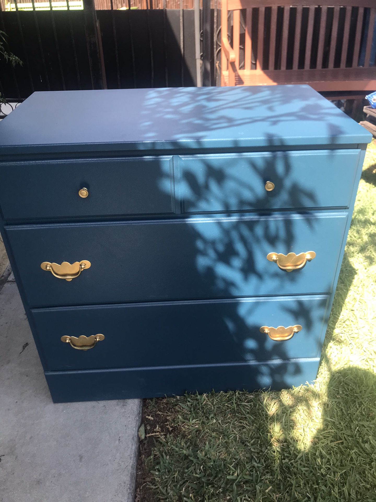 Dresser With Gold Handle Original Paint. (real Wood)