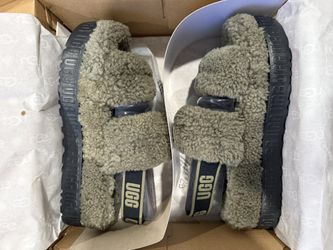 UGG Oh Fluffita in Burnt Olive platform slipper