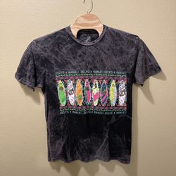 Men’s XL Gecko Hawaii Gray Acid Wash Boardroom 80’s Graphic Print T-shirt