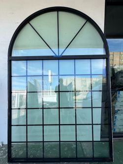 Arch black picture window 71”x106”1/2