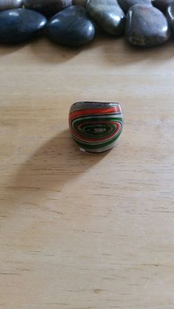 Multicolor swirl glass ring