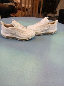 Nike Air Max 97 White Sneakers Size 6.5 Y