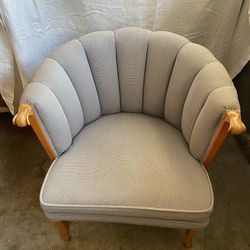Vintage Scalloped Art Deco Elegant Chair 27” L x 24” D x 27” H