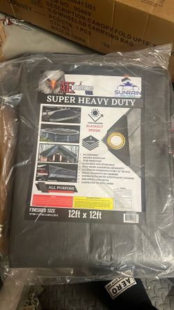 12x12 tarp super heavy duty waterproof