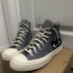 grey high top comme de garcons size 11w