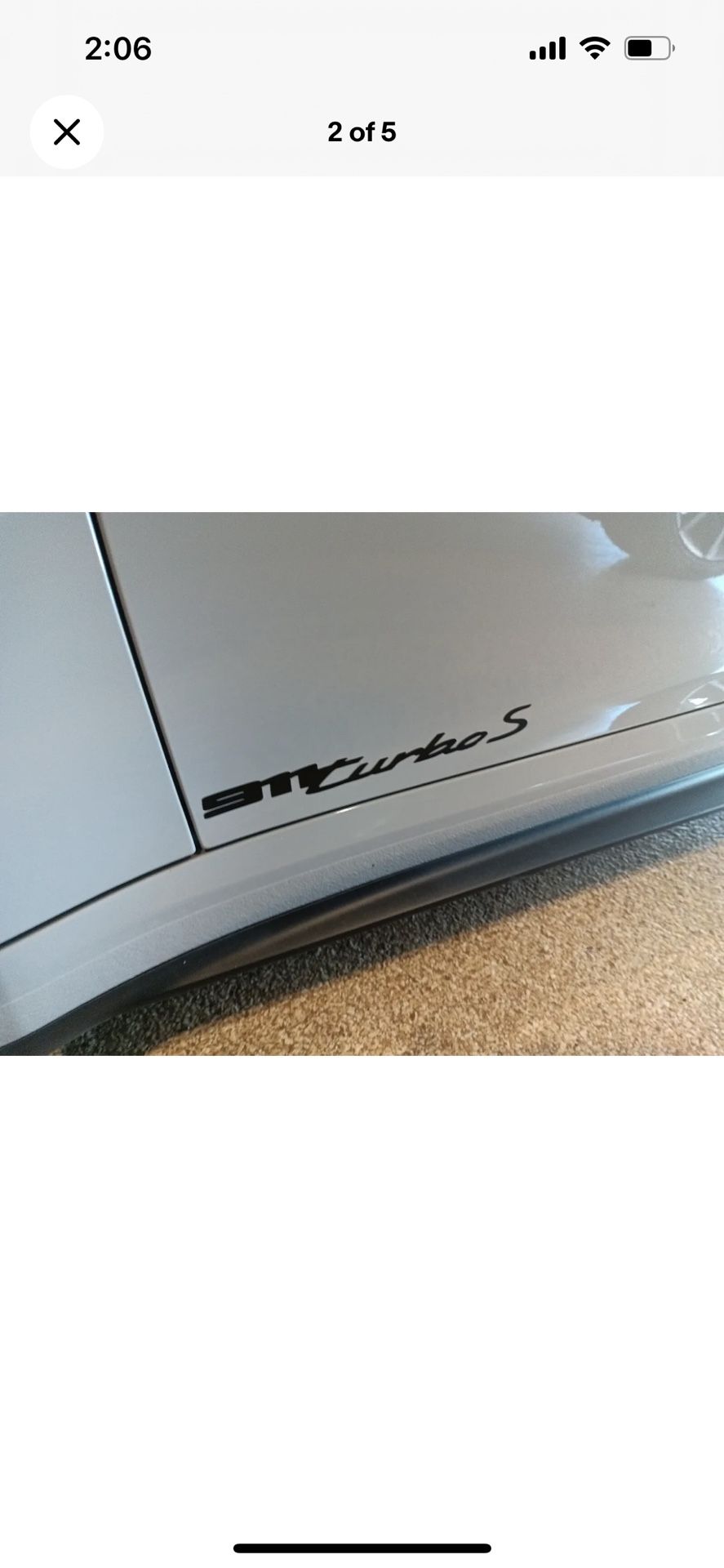 Porsche 992 911 Turbo S Door 2X Decal Side Die cut ( SET ) Vinyl