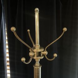Antique Art Deco Metal Coat Rack