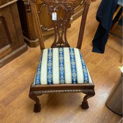 Carved Wooden Desk Chair