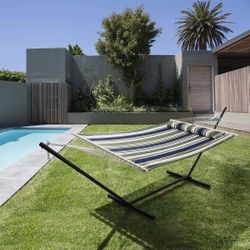 HAMMOCK - 12 Feet Double Hammock with Space Saving Steel Stand