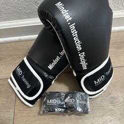 14 oz boxing gloves w/ wraps