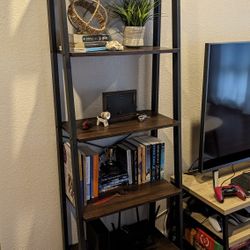 VASAGLE - 5-Tier Bookshelf (Rustic Dark Brown)