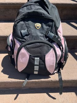 East Sport Air Pack Backpack Black Pink White Adjustable Straps Zip Pockets