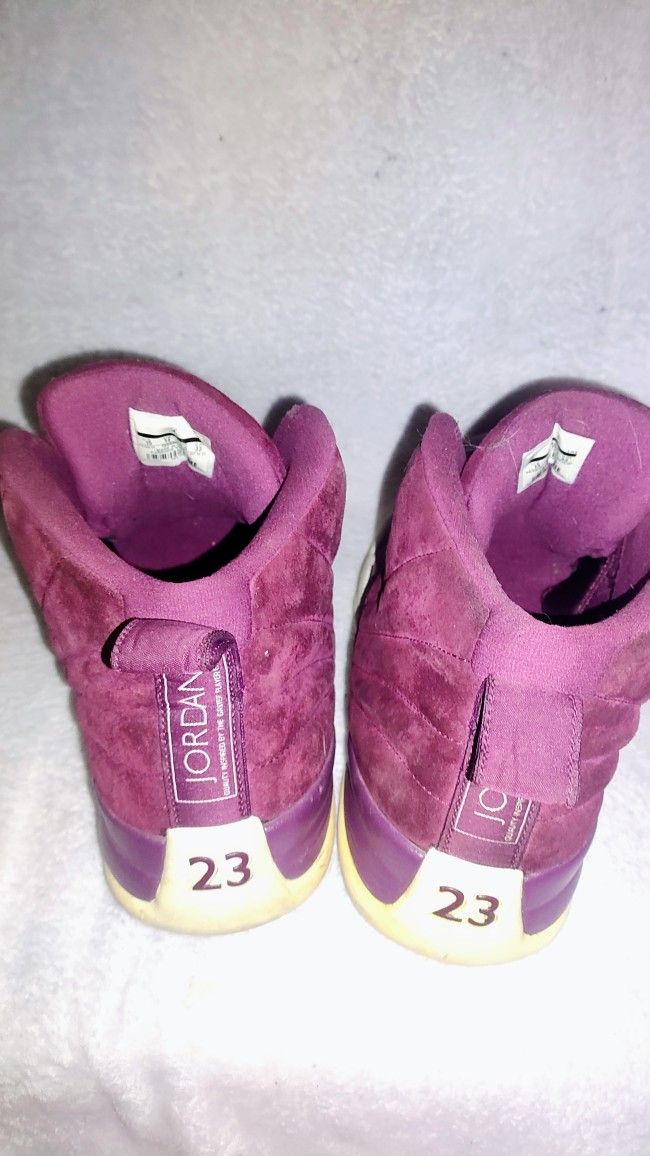 Retro Burgundy Jordans Size 15