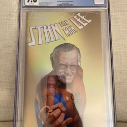 TRIBUTE: STAN LEE NYCC EXCLUSIVE CGC 9.8 SKAN SPIDER-MAN GOLD FOIL VARIANT A 