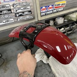 HARLEY FAT BOB 114 TANK FRONT FENDER AND HEAD LIGHT COVER (DAMAGED) O.B.O