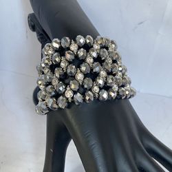 Pewter Crystals Bracelet 