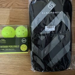 Pickleball Paddle And Balls New 