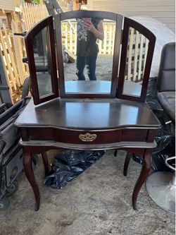 Vanity with stool