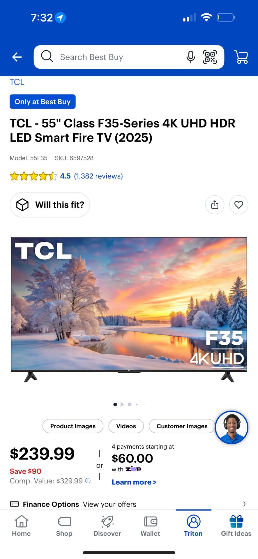  55’’ TCL Class S5-Series 4K UHD HDR LED