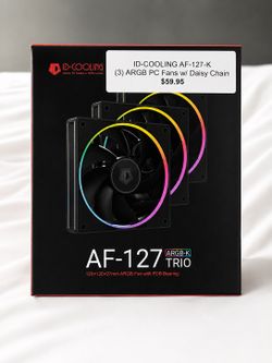 ID-COOLING AF-127-K ARGB PC Fans (3-Pack) – High Airflow RGB Cooling