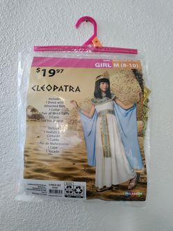 Cleopatra Egyptian Halloween Costume Girl Size M 8-10