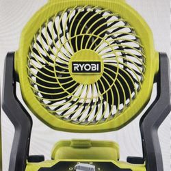 Ryobi ONE + 18V Cordless Hybrid Whisper Series 7-1/2 Inch Fan (Tool Only) Green (PCL811B) 